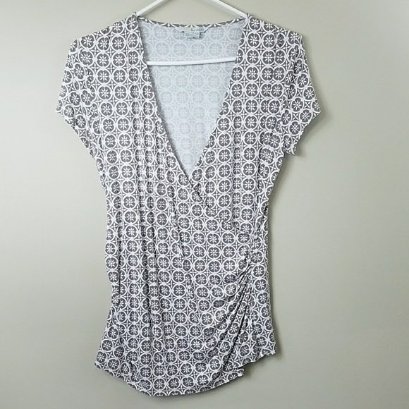 Boden Tops - Boden Medallion Print Wrap Front Top